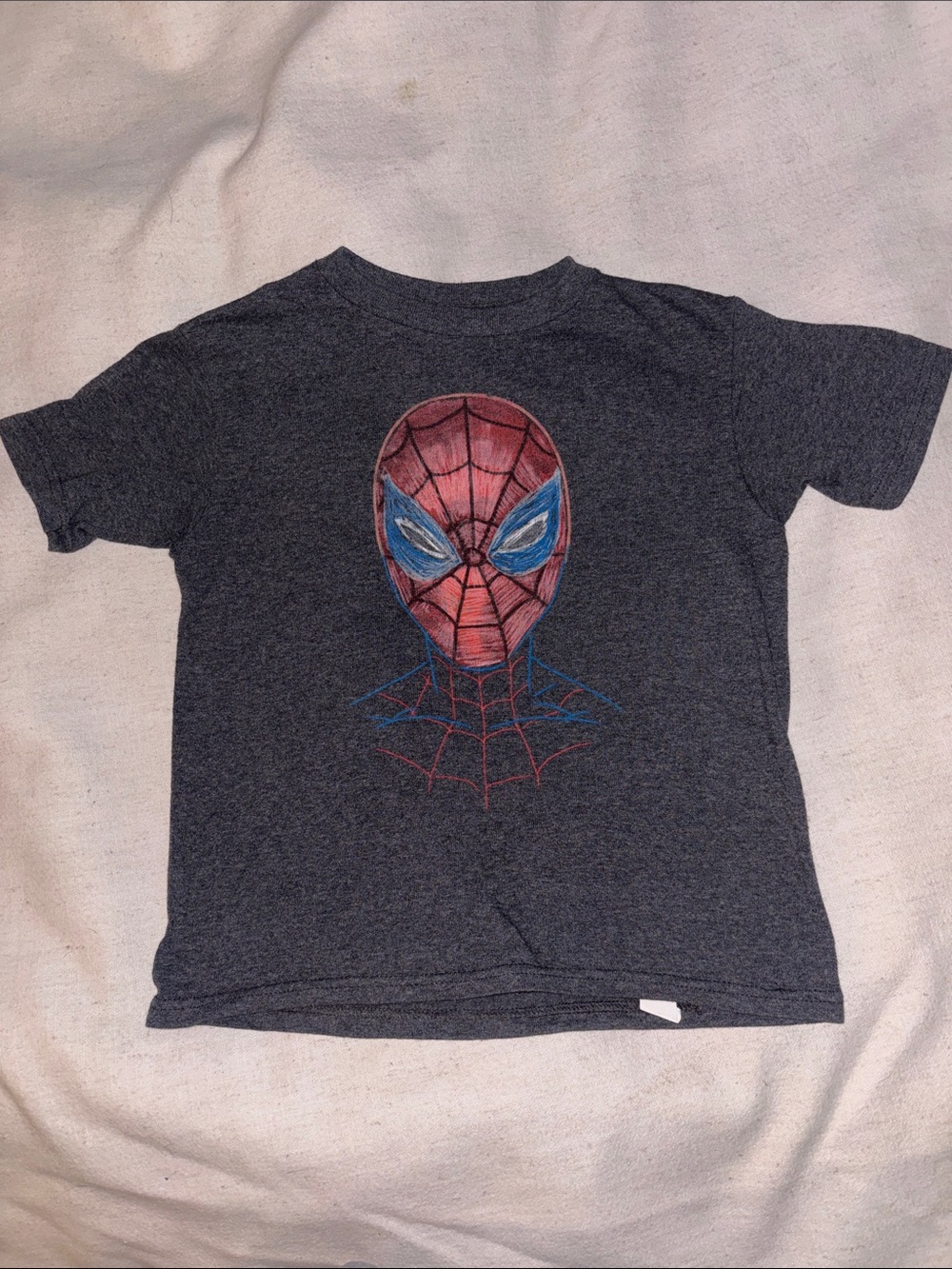 Kids Spider Graphic Tee - Dark Gray